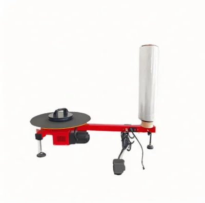 Electric Turntable Stretch Film Packaging Machine Plastic Film Carton Packaging Machine Is Easy to Operate