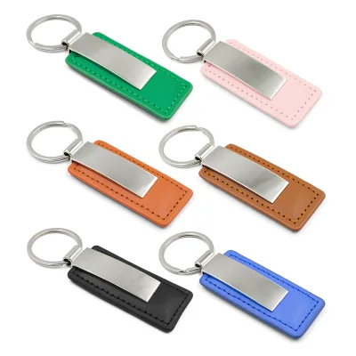 Leather Keychain Wholesale Logo Designer Custom Metal Customized Key Chains Custom Laser Leather Keychain for Engraving