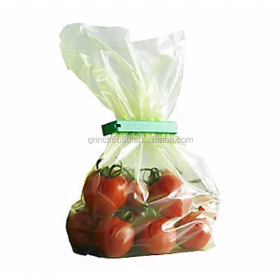 2026 Keep Fresh Green Vegetable Bags with Bag Clips Stayfresh Vegetable Bags