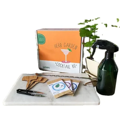 Wholesale Indoor Herb Garden Kits Cocktail Herb Garden Kit With Deluxe Saving Box