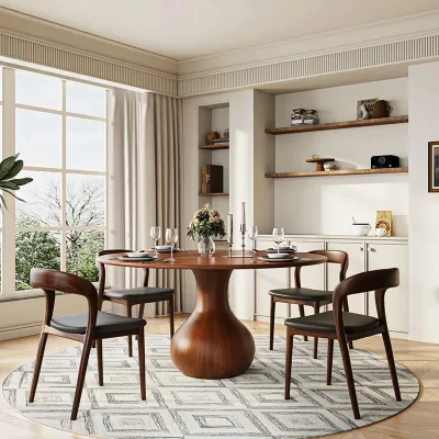 Factory Custom Modern Solid Wood Designer Dining & Coffee Table for Apartment Living Room or Bar Furniture