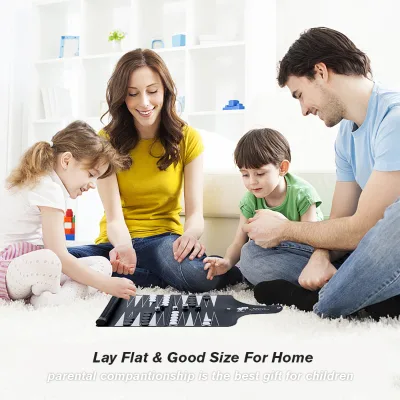 2025 Travel Backgammon Set Portable Roll up Backgammon Game Board Leather Backgammon with Chess Inside Detachable Zipper