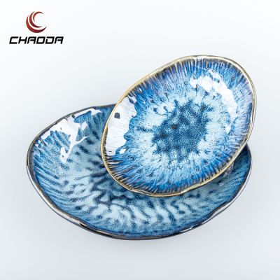 Chaoda 7.2/9.5 Inch Wholesale Serving Dishes Unique Candy Oval Dishes Sushi Plates and Dishes Ceramics