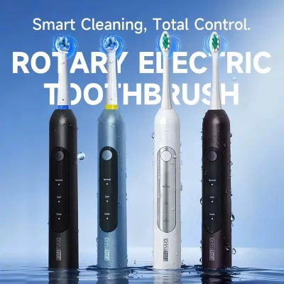 OEM Adult Rotating Electric Toothbrush 3 Modes Rechargeable Sonic IPX7 Soft Bristles Foldable Design Factory Supply Bulk