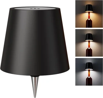 Wholesale Portable Bottle Stopper Desk Lamp Dimmable Wine Bottle Rechargeable LED Table Lamp for Party Restaurant bar Cafe