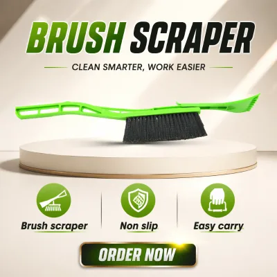 High Quality Long Handle Plastic Snow Brush Car Cleaning Window Brush with Ice Scraper