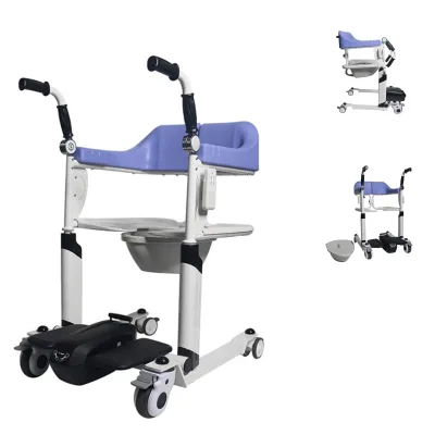 Versatile Electric Lift Commode Chair With Adjustable Height And Foot Brake