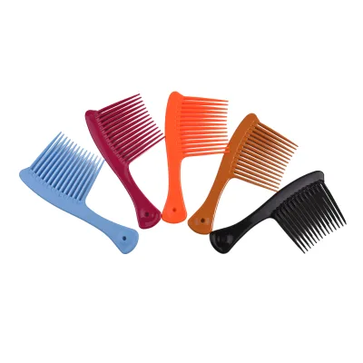 BPA-Free Plastic Wide-Tooth Comb for Detangling Hair Care | Salon Grade & Travel-Friendly