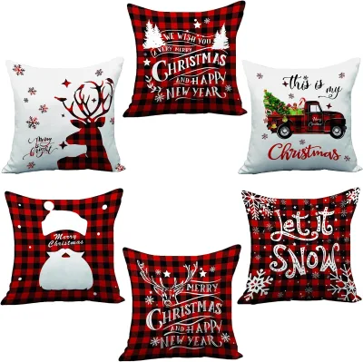 Xmas Cushion Covers, Christmas Pillow Cases, Christmas Design Cushion Covers, Decorative Pillow Case for Office Home