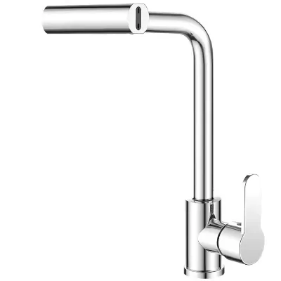 kitchen faucet luxury Modern Kitchen Electric Water Tap/Basin Pull-Down Brass Rotating Nozzle Ceramic Valve Touchless Sensor Technology School Kitchen