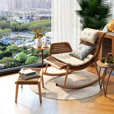 Summer Living Room Leisure Lounge Chair Rocking Chair Suitable for Both Sitting and Lying Down Suitable for Homestays and Hotels