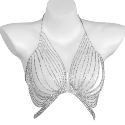 Chains for Women Hot Sale Fashion Geometric Simple Shiny Rhinestone Chain Sexy Nightclub Bikini Body Chain