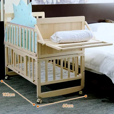 Multifunctional Baby Crib Bedroom Baby Products Adjustable Height Spacious and Comfortable Baby Cot