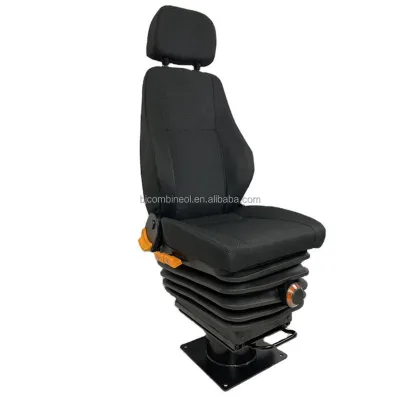 V Type Mechanical Suspension Tower Crane Driver Seat Durable PU Leather Slide Rail Railway Seat ISO9001 Certification 1 Year