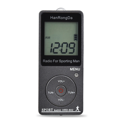 Custom Label Portable Radio Receiver With Earphone Sports Pedometer With Rechargeable Battery Portable Stereo Grey Am Fm Radio
