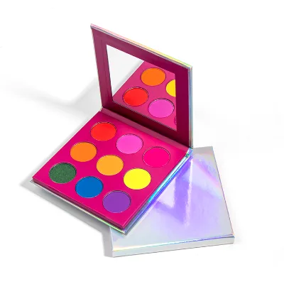 Cheap Best Eyeshadow 9 Color Glamorous Mate Eye Shadow Palette Glossy Vegan Organic Glitter Metallic Eyeshadow Palette