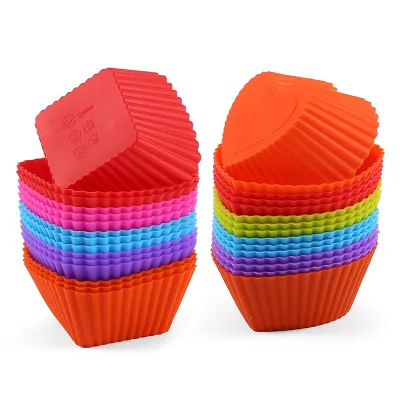 High-quality Bakeware Maker Round Silicone Cake Mold - Muffin Cupcake Baking Tray for Kitchen Cooking