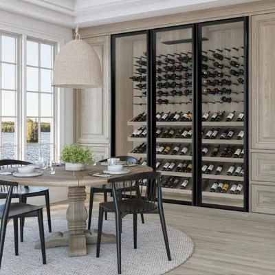 2024 Hot Sales Good Price Wooden Built-in Cabinet Whiskey Bar Cabinet Acrylic Stand