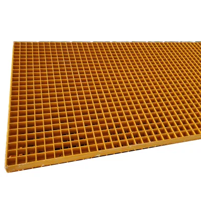 Industrial FRP Fiberglass Molded Grating GRP Drainage Panel Anti-Chemical for Electroplating Workshop Floor Walk Platform