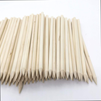 Wooden Round Stick With One PointHongshun Factory Direct Unfinished Natural Round Wooden Stick Beech Wood Stick Dowel Rods