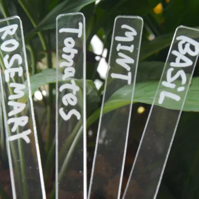 Custom Shape Acrylic Plant Potted Labels Garden Flower Signs Butterfly Inserts Garden Stak