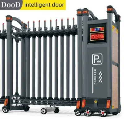 Aluminum alloy electric retractable door, school electric sliding door, remote-controlled door, automatic folding door