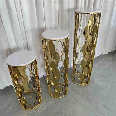 FSDKX Stand Hot Selling Wedding Metal Tall Table Flower Stand Centerpieces Wedding Centerpiece and Flower