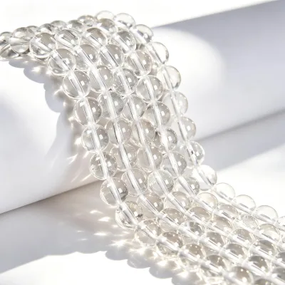 Wholesale Natural Clear Quartz Crystal Beads Loose Gemstones Beads for Jewelry Making DIY Handmade Crafts 4mm -14mm