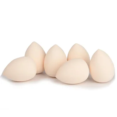 Custom Logo 100% Vegan Super Soft Latex Free Beauty Sponges Nude White Makeup Sponges for Facial Foundation