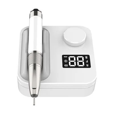 ODM Service Salon-Grade Portability Adjustable Speed White Nail Polisher Brushless 40000RPM Rechargeable Gel Nail Nail Drill