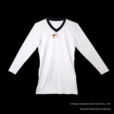 Summer Breathable Splicing Mesh Thin Polyester Wide-leg Taekwondo Suit Set with Printable logo Embroidery Uniform Training Suit