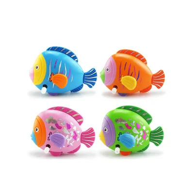 Wholesale Kids Cute Wind up Swimming Fish Toys Clockwork Moving Tail Tropical Fish Toys Vending Machine Prizes Toys