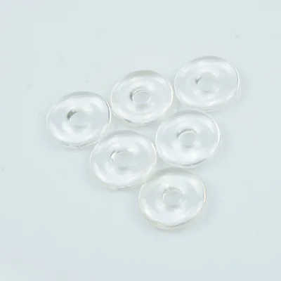 Miss Stone Newest Factory Direct Wholesale 30MM Donut Rock Crystal Pendant Natural Stone Jewelry Necklace Making for Women Men clear Crystal