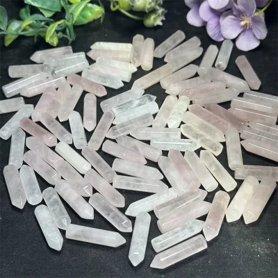 Wholesale Price Natural Healing Stones Small Size Rose Quartz Point Tower for Home Decoration