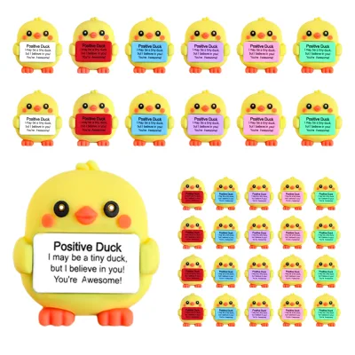 Eco-Friendly PVC Mini Yellow Duck Figurine,Hot-Selling Home&Desktop Decor,Inspirational Cartoon Miniature,Cute Gift for Everyday