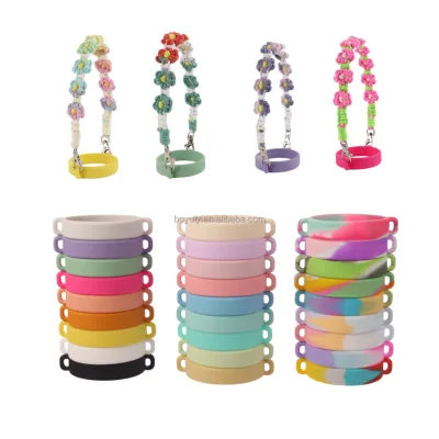 New Round Cup Ring Set Silicone Water Bottle Cup Set Bracelet Silicone Tumbler Ring Lanyard Water Cup Ring Set