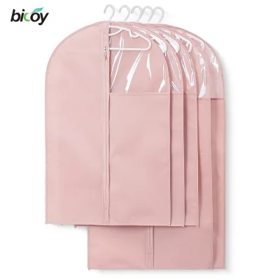 Garment Hang up Dress Clothing Zipper Dust Suit Cover Bag With Logo