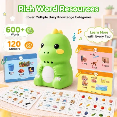 Montessori Toys Kids Early Education Cognitive Cards Interactive Reader Toys for Kids Birthday Gift