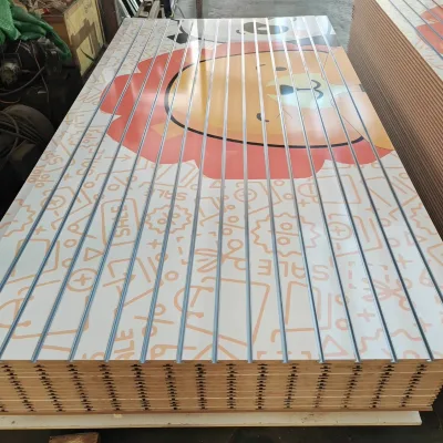 Modern Design 12mm 16mm 18mm Slotted Groove MDF Board for Aluminum Slatwall Panel E1 Formaldehyde Emission for Furniture Use