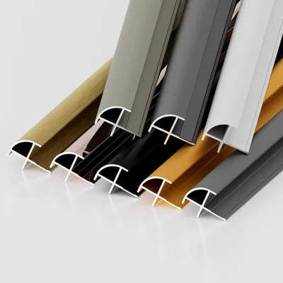 Wholesale Modern round Edge Bass Trim for Living Room Anodized Aluminum Alloy Tile Trim for Apartments