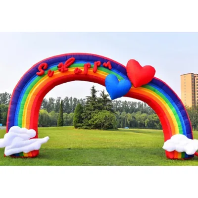 Decorative inflatable flower wedding entrance arch