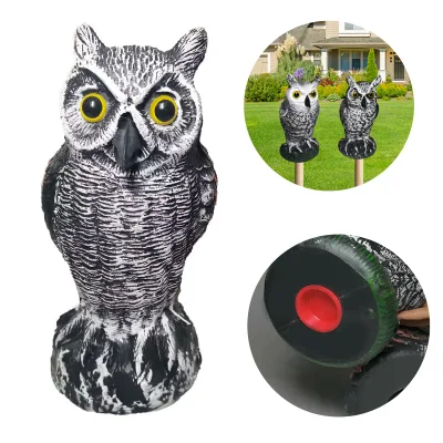 Two-piece Eco-Friendly Bird Deterrent Set Outdoor Bird Protection Plastic Simulated Eagle Owl Decoys Garden Decoration Sports