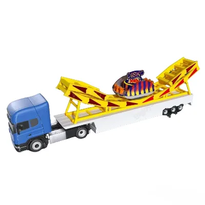 Adventure Park Outdoor Flying Saucer With Trailer Thrill Rides Amusement Park Equipment for Sale