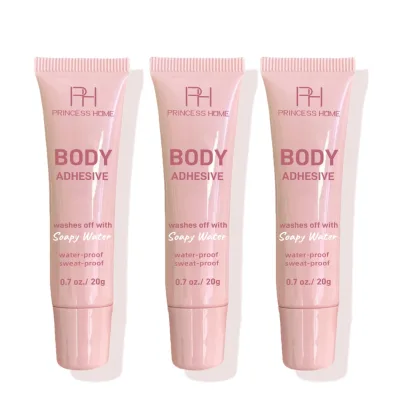 Private Label Skin-Friendly Formula Body Adhesive 20g Versatile & Strong Long-Lasting Hold Easy Application Liquid Skin Glue