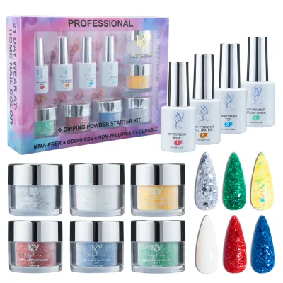 Dipping Powder Starter Kit - Clear Pink Nude Dip Powder Set BPO-free