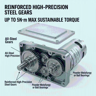 Industrial Grade 35.8mm DC Spur Gear Motor 12V 24V 3-5 Stage 36:1-1166:1 Ratio CE RoHS for Auto Shutter Office Device
