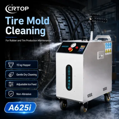 Crtop A625i Tire Mold Dry Ice Cleaning Equipment Supplier with 2.5-3 mm Pellets for Rubber Tooling