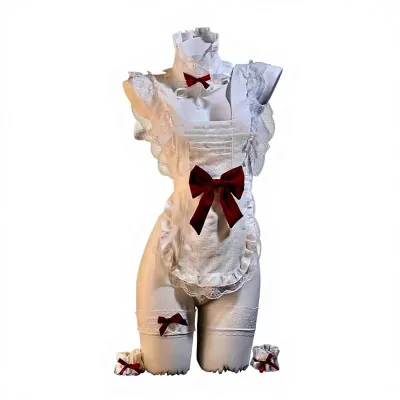Sexy Lingerie Sassy Sweet-and-Sexy Style Cute Lace Bowknot Nightgown ODM Polyester Spandex