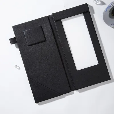 Custom Black Leather Restaurant Check Presenter with Menu Cover for Hotels and Restaurants