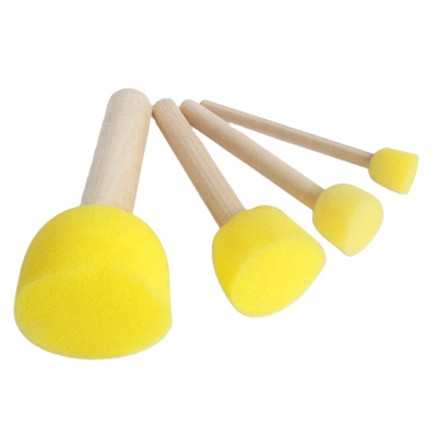 Drawing Painting Graffiti Brush Stencil Brush Sponge Brush Set with Wood Handle